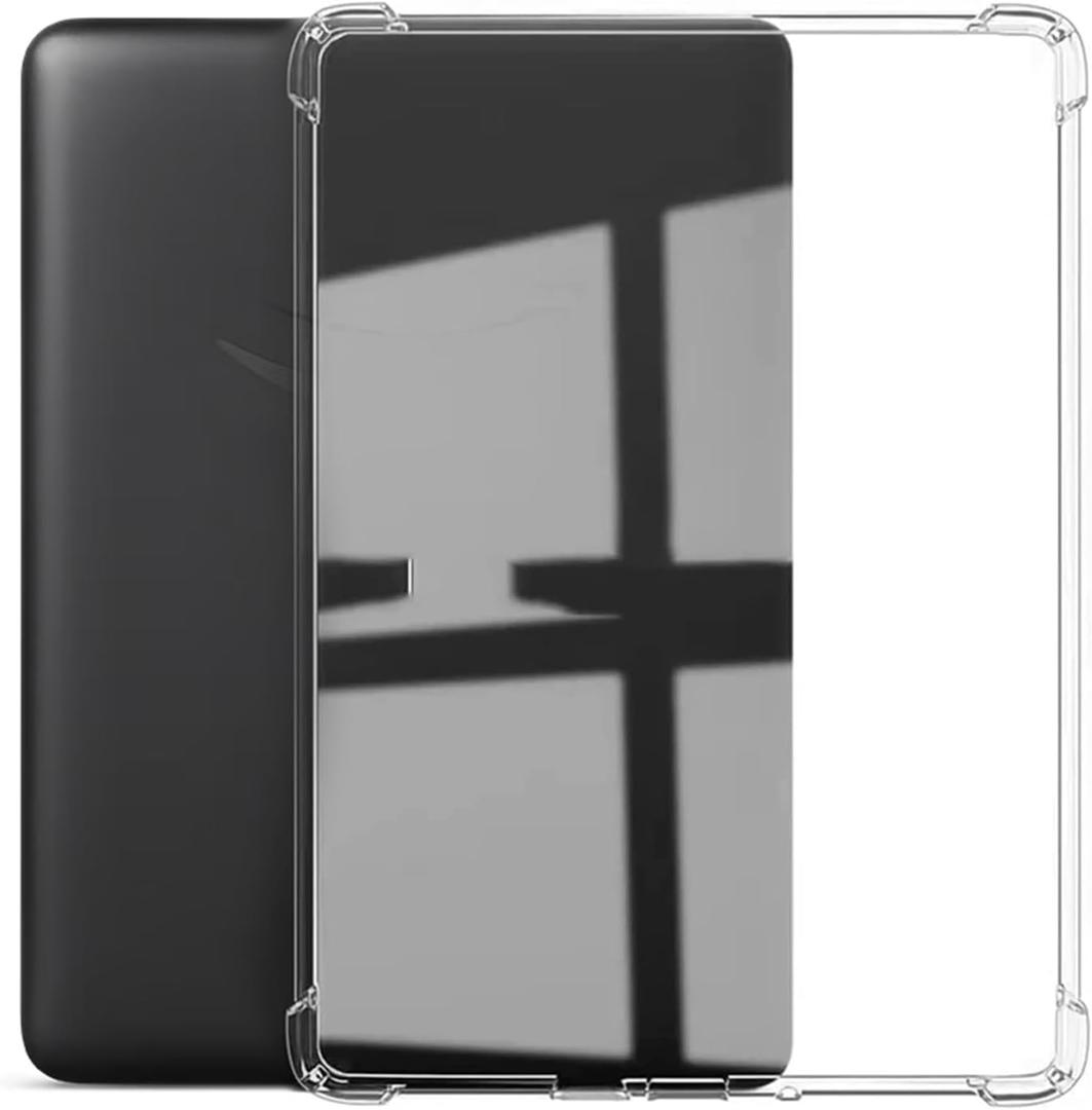 Dteck for Amazon Kindle Paperwhite 12th Generation/Kindle Colorsoft Signature Edition Case 7" Ultra Thin Clear E-reader Case, Soft Silicone Lightweight Slim Cover with Reinforced Corners (Transparent)