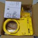 Geinxurn 1-3/ 8" - 1-3/ 4" Door Lock Installation Kit for Metal and Wood Doors with Guide Template, Door Lock Hole Saw, M2 Steel (Yellow)