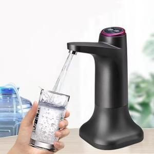 USB Rechargeable Water Dispenser with Detachable Base for 5 Gallon Bottles - Portable Dispenser with 1200mAh Battery - Smart and Automatic - Ideal for Home, Office, and Outdoor Use (Tabletop Black)