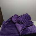 Bedsure Fluffy Comforter Set King Size - Super Soft Faux Fur Bed Set Purple, Warm Plush Fleece Winter Bedding, 3 Pieces, 1 Shaggy Fuzzy All Seasons King Comforter with 2 Pillowcases