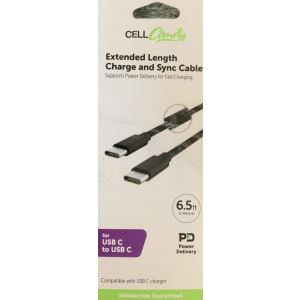Cell Candy Extended Length Charge and Sync Cable 6.5ft