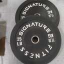 Fitvids 2" Olympic Bumper Plate Weight Plates with Steel Hub, 25LB, Pair