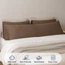 PHF Ultra Soft Waffle Weave Body Pillowcase with Zipper, No Insert, 1Pack 20" x 54" Pillow Sham, Breathable & Skin-Friendly Body Pillow case, Stylish Decorative Bed Pillow Cover, Mocha