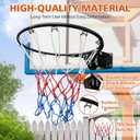 MIUDGIG 18" Basketball Rim Replacement, Universal 18" Professional Double Spring Solid Steel Basketball Hoop Rim with Net Fits In-Ground & Wall-Mounted Basketball Hoops, Indoor/Outdoor