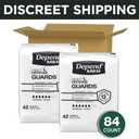 Depend Guards Incontinence Pads for Men, Overnight Absorbency, 84 Count