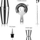 Cocktail Shaker, 27OZ Martini Shaker, Drink Shaker, Cocktail Shaker Set 6 Pcs,Boston Shaker, Bar Set, Cocktail Strainer, Bar tools, Bartender Kit, Stainless Steel Double Measuring Jigger, Mixing Spoon