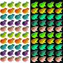 Barydat 80 Pcs Miniature Frog Figurines Luminous Mini Resin Frog Figures Model Garden Decor DIY Terrarium Craft Ornament Accessories for Moss Landscape Decoration (0.98 x 0.98 Inch)