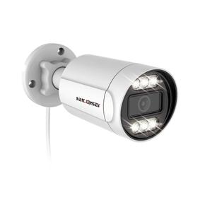 HIKJBSET 5MP Security PoE IP Camera Outdoor Indoor Two Way Audio, Surveillance for Wired PoE NVR CCTV Recorders, Colour Night Vision, Waterproof IP66, Support 256GB SD Card (5MP-2.8MM)