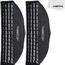 AMBITFUL 2PCS 22x90cm 9"x35" Beehive Honeycomb Grid Strip Softbox Bowens Mount for Studio Flash