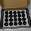 MIKKUPPA M12x1.5 Lug Nuts - Replacement for 2006-2020 Fusion, 2000-2023 Focus, 2001-2023 Escape Aftermarket Wheel - 20pcs Black Closed End Lug Nuts