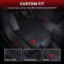 LASFIT Floor Mats for Toyota Tacoma 2024-2026 Double Cab Gas (Only Fit Manual Tran) All Weather TPE Floor Liners for Custom Fit Tacoma Front&Rear 2 Row Mats (Not Fit Xtra Cab or Hybrid or Auto Trans)