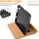 DTTO for iPad Mini 7th (A17 Pro) 2024/iPad Mini 6th Generation Case 2021 8.3 Inch, Premium Leather Business Folio Stand Cover for Mini 7/6 with Pencil Holder-Multiple Viewing Angles, Black