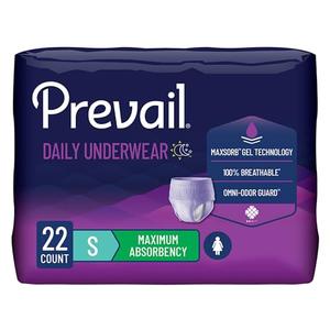 Prevail Proven - Small Pull-Up Incontinence Protective Underwear for Women Maximum Absorbency, 88 Count (4 Packs of 22)