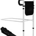 Bed Rails for Elderly Adults Safety - Adjustable Bed Assist Rails for Full Size, Portable Bed Cane for Seniors With Storage Pocket, Hold Up to 330 Lbs, Easy Setup, Bedside Safety and Stability