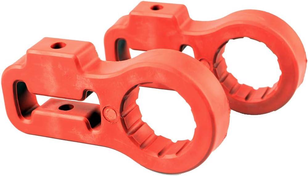 Lift Jack Handle Keeper Isolator Farm Jack Handle Bar Protector Jack Mount Bracket (2Pack)(Red)