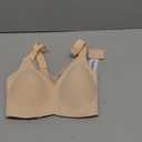 Vertvie Wireless Bras for Women No Underwire Supportive Mesh Crossover Bra Seamless Push Up Full Coverage Everyday Bralettes (Small, Nude)