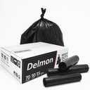 Delmon Trash Bags - 150 Bags / 10 Rolls Carton - 70 Gallons - Thick and Heavy Duty Trash Bag for Commercial, Home & Kitchen Use,Fits Toter Curbside Bins - W 43, L 48, Thickness 0.87MIL