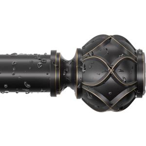 Black Tension Shower Curtain Rod 36-84 Inches(3-7Ft), Adjustable Spring Tension Shower Rod, No Drill Never Rust Non-Slip Shower Rod for Bathroom