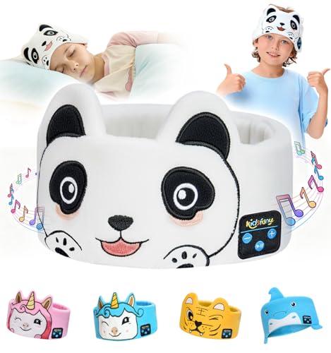 Kidsfuny Kids Headphones Headband Wireless Bluetooth Headband, Kids Headphones with Thin Speakers & Wired Playback 3.5 MM Jack for Home/School/Travel/Airplane/Phone/Tablet
