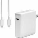 96W USB-C Fast Charger-Premium MacBook Charger Compatible with MacBook Air, MacBook Pro, iPad, Chromebook, Dell Inspiron 15, and All USB C Charger Devices, Includes 5.9ft Cable for Home & Office Use