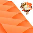 BEISHIDA 20 PCS Orange Floral Wrapping Paper-Matte Waterproof Flower Wrapping Paper Bouquet for Florist Supplies, DIY Crafts, Gift Packaging, Wedding, Birthday Gift
