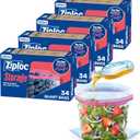 Ziploc Quart Food Storage Bags, Stand-Up Bottom, Easy to Fill, 136 Count (Packaging May Vary)