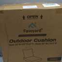 Favoyard Outdoor Seat Cushion Set 22 x 22 Inch Waterproof & Fade Resistant Patio Furniture Cushions with Removable Cover Deep Seat & Back Cushion with Tie Straps for Chair Sofa Couch