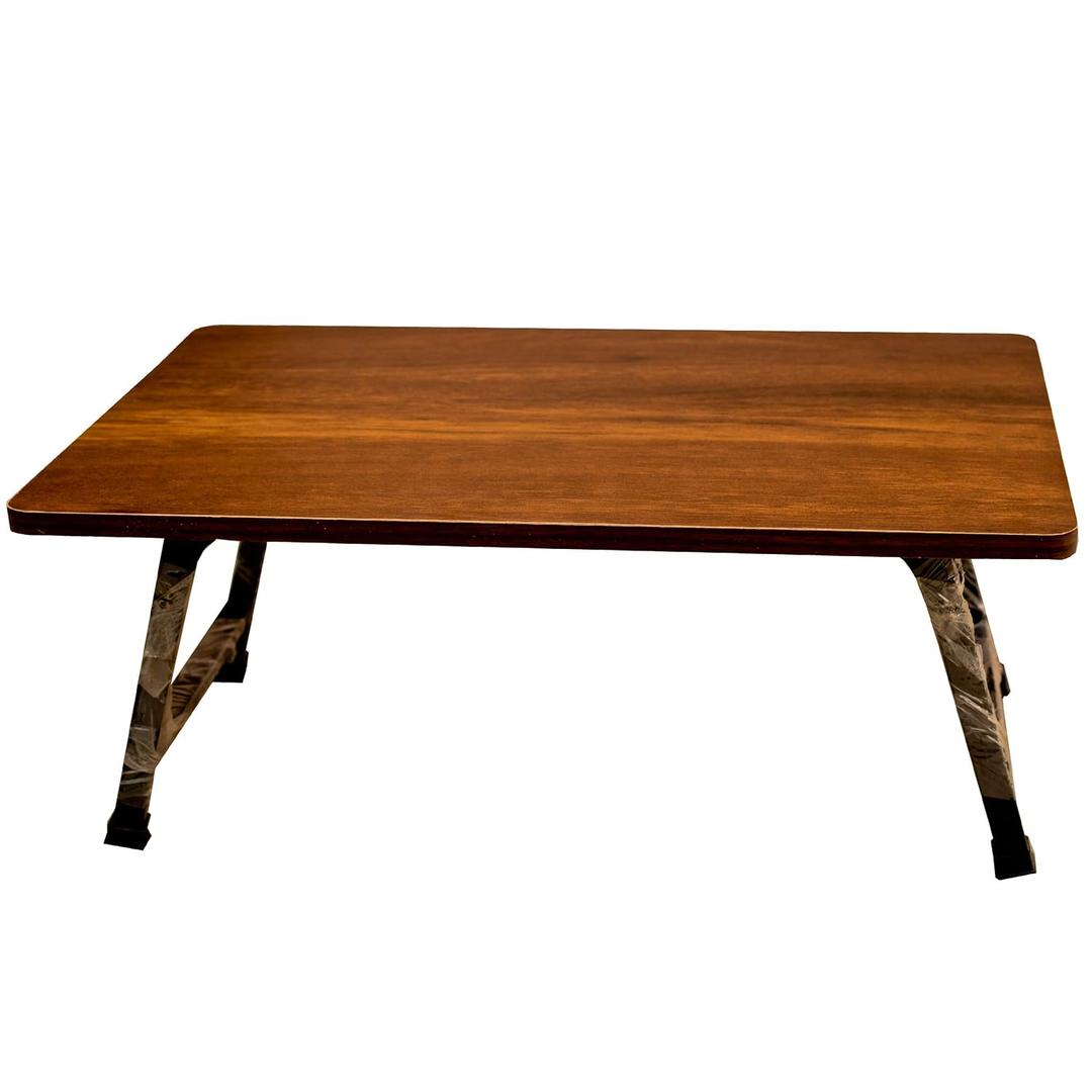 Solid Built Quality, Strong and Durable Multi Purpose Laptop Study Table for Children Bed Table Fold able and Portable Ergonomic & Rounded Edges Non-Slip Legs for Kids Study (Wood)