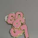 Number Iron On Patches, Numbers 0-9 Embroidery Applique Patch, DIY Decorative Heat Press Patches for Clothing Jeans Jackets Backpacks Hats (Pink)