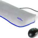 Keyboard Dust Cover, Covers Large Size PC Keyboards, Silky Smooth Antistatic Vinyl, Translucent Coconut Cream Color with Blue Trim, (20W x2H x9D)