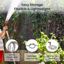 Giraffe Tools Garden Hose 25ft x 5/8", 304 Stainless Steel Metal Water Hose, No Kink Garden Water Hose with 9 Pattern Spray Nozzle, Flexible, Lightweight, Kink Free Hose for Yard, Outdoor