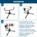 Elevated Dog Bowl with Adjustable Metal Stand,Extra Large Size for Dogs Heavier Than 100 lbs,1.24 Gal 4.7 Liter, Stainless Steel Dog Food Bowl Height Adjustable Non-Slip Raised Dog Bowl Set