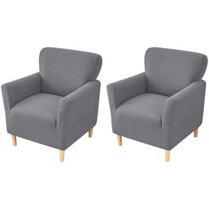 FUANGUI Banquet Armchair Slipcover Chair Covers with Arms Stretch Club Chair Slipcover Soft Armchair Sofa Covers Anti-Slip Furniture Protector for Dogs Pets Home Living Room Decor