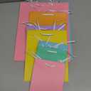 Hallmark Recyclable Gift Bag Assortment (8 Bags: 3 Small 6", 3 Medium 9", 2 Large 13") Pastel Blue, Pink, Yellow, Purple, Orange, Green for Birthdays, Easter, Baby Gifts, Bridal Showers