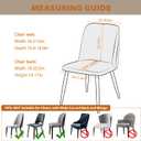 Gollense Curved Back Chair Covers for Dining Room, Mid Century Modern Chair Slipcovers, Semi Circle Back Chair Seat Protector for Kitchen Living Room (4PCS, T-Khaki)