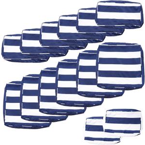 14Pcs Patio Cushion Covers Replacement Outdoor Cushion Cover with Zippers Waterproof Furniture Covers for 6-Seater Patio Furniture Sofa Couch Slipcovers Couch 3 Sizes Covers Only