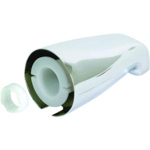 EZ-FLO 5-1/8 inch Length Adjustable Bath Tub Spout with Face Bushing, Chrome, 15074