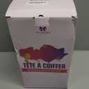 Neverland Beauty & Health Wig stand with Head,Wig Head Mannequin Head with Wig Stand Tripod,Manikin Canvas Head Set for Wigs Making Display with Wig caps,T Pins Set Bristle Brush(Red)