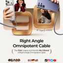AINOPE USB to USB C Cable [2-Pack, 6.6ft] 3.1A Type C Charger Fast Charging, Right Angle USB C Cable for iPhone 17 Carplay Cable, Galaxy S10+ S10 S9, Note 10 9, LG V30, Moto, iPhone 16 15 Charger Cord