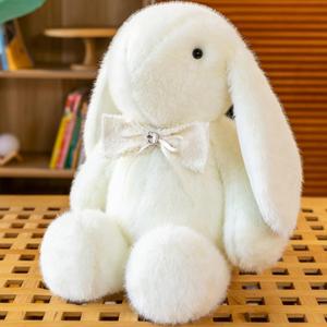 OUKEYI Plush Bunny13.7/35cm Cute Rabbit Plush Toy,Huggable Rabbit Stuffed Animal for Boys and Girls,Great Gifts on Baby Shower,Birthday,Easter,Christmas (White)
