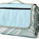 WOODEN TEETHER Outdoor Picnic Blankets Extra Large 79"x79" Travel Portable Beach Blanket 3-Layer Foldable Lightweight Waterproof Picnic Mat for Beach Camping Hiking Park Patio (Green)
