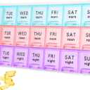 Large Weekly Pill Organizer 3 Times A Day,Travel Pill Cases Moisture-Proof 7 Day Pill Contaner,Medicine Pill Organizer, Portable for Pills Vitamin Fish Oil Supplements