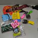 10 Pieces Inflatable Instruments Party Props Set Photo Booth Props Inflatable Guitar Saxophone Bass Lute Microphone Recorder Piano Theme Party Rock Toys Decorated Vintage Period Party