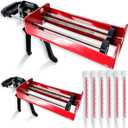 2Pcs Dual Caulking Gun 6*Mixing Nozzles 12" Dual Cartridge Epoxy Gun 400 mL /13.5 fl oz (1: 1 and 2:1) Stainless Steel Manual Caulking Gun Epoxy Gun for Bond Adhesive Cartridge Applicator