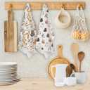 2 Pcs Kitten Kitchen Towels Cartoon Geometric Cat Kitchen Towels, Gift for Women Friend Coworker Sister Cats Lover, Suitable for Homes Bathrooms Restaurant Hotel Cafe Farmhouse Decor