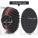 5 Pcs Curl Brush Set - Magic Twist Brush, Sponge Hair Pick for Men and Women (Blend) (Red)