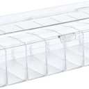 Bandaid Organizer Holder,Medicine Storage Box with Flip Cover,Multiple Compartments Band Aid Organizer,Bandaid Box for Elastic Bandage Wrap, Cotton Swabs(Clear)