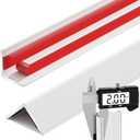 4 Pcs Aluminum Angle Corner Guards, 1" x 1" x 39.4" Metal Wall Corner Protector L-Shaped Molding Trim for Wall Door Frame Cabinet Protection Decoration, 2 mm Thickness, White