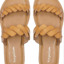 mazeskin Women's Memory Foam Two Braid Band Comfortable Summer Flat Slide Sandals
9