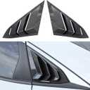 YINGTUU for Honda Civic 10th Gen 2016-2021 Sedan Car Exterior Accessories Stickers Rear Side Window Louvers Air Vent Scoop Shades Cover Blinds Trim Carbon Fiber